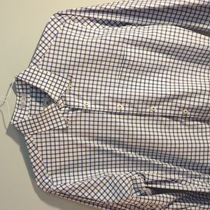 Peter Millar Medium Dress Shirt Blue Grey Pattern